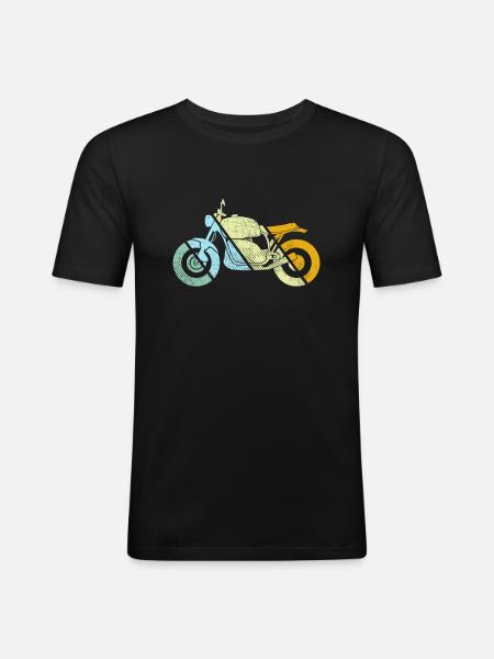 Motorcycle Retro - Men's Slim Fit T-Shirt - black