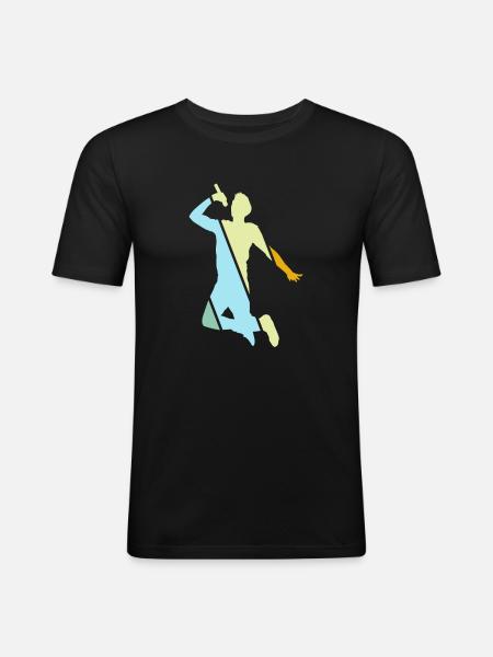 Singing Retro - Men's Slim Fit T-Shirt - black