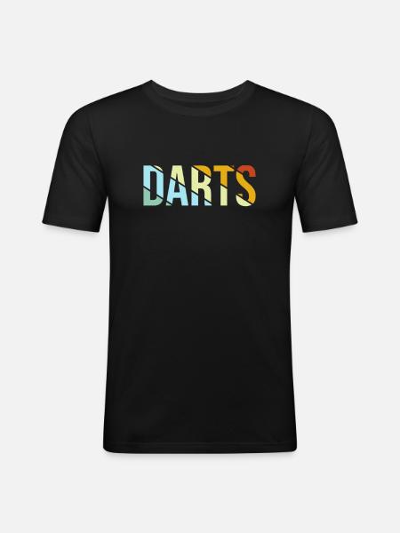 Darts Retro - Men's Slim Fit T-Shirt - black
