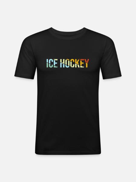 Ice Hockey Retro - Men's Slim Fit T-Shirt - black