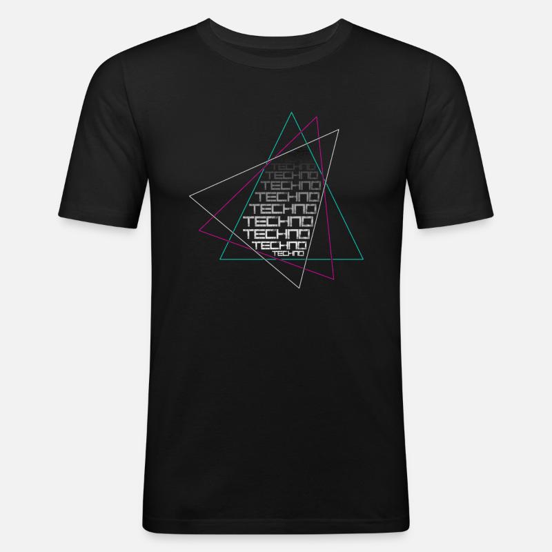 Techno - Men's Slim Fit T-Shirt - black