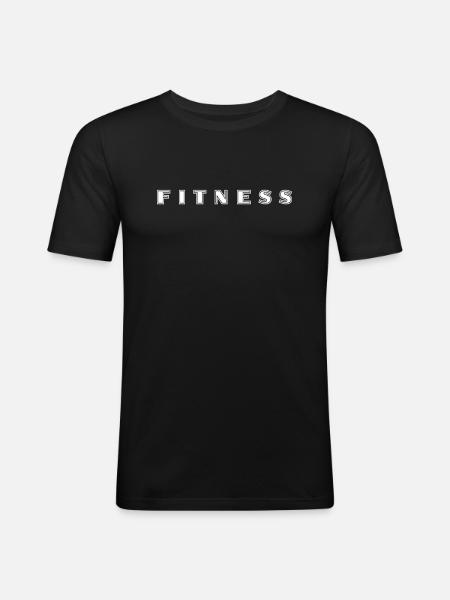 Lettrage d’aptitude - T-shirt près du corps Homme - noir