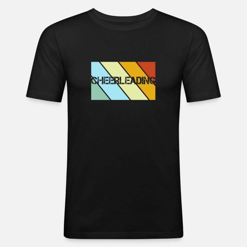 Cheerleading Retro - Männer Slim Fit T-Shirt - Schwarz