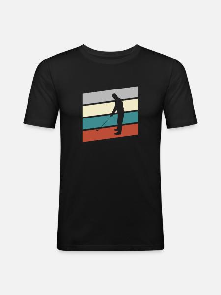 Golf Retro - Men's Slim Fit T-Shirt - black