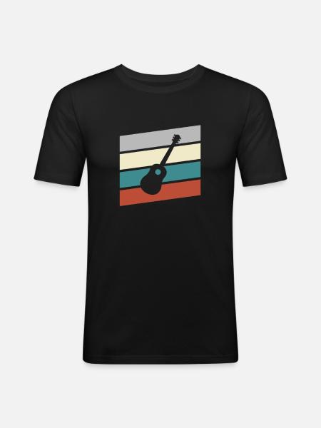 Guitar Retro - Men's Slim Fit T-Shirt - black