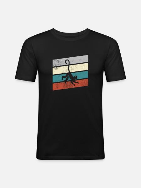 Monkey Retro - Men's Slim Fit T-Shirt - black