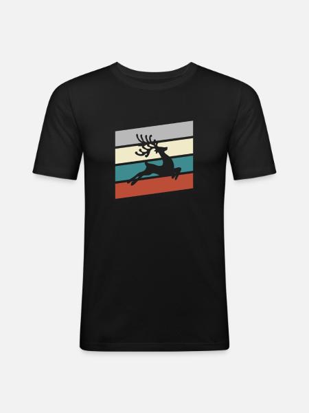 Moose Retro - T-shirt près du corps Homme - noir