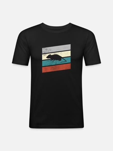 Mouse Retro - Men's Slim Fit T-Shirt - black