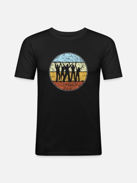 Dancing Retro - Men's Slim Fit T-Shirt - black