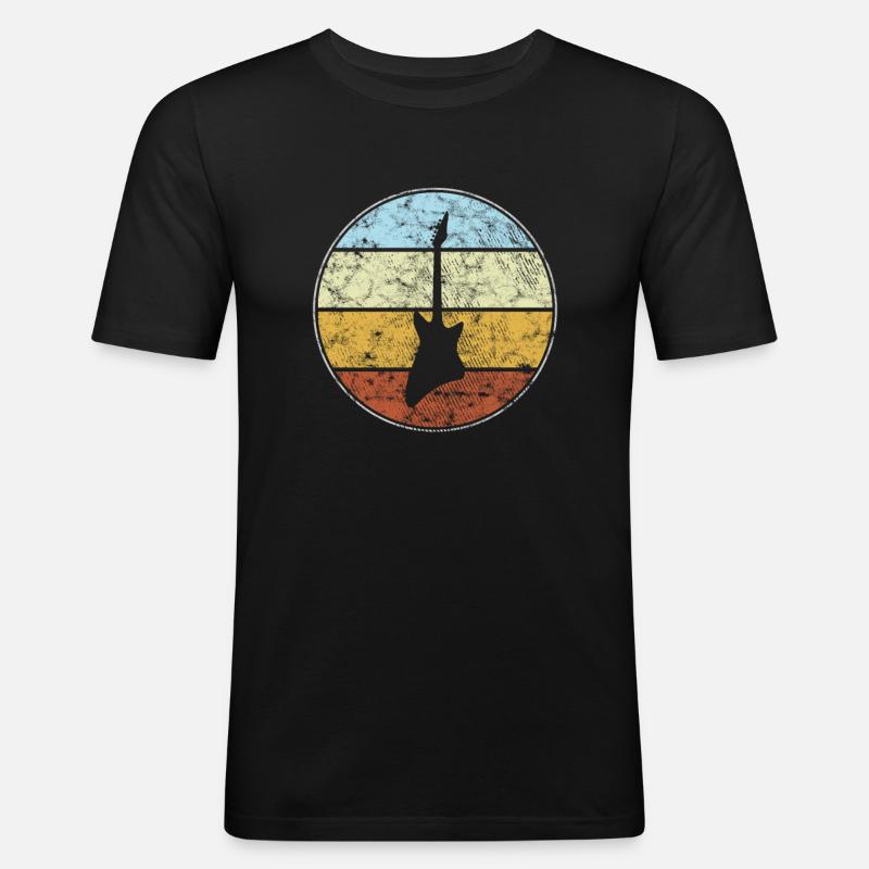 Rock Retro - Männer Slim Fit T-Shirt - Schwarz