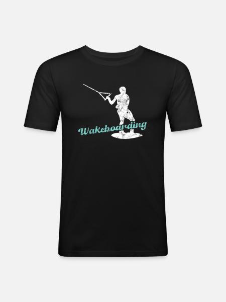 Wakeboarding - Men's Slim Fit T-Shirt - black
