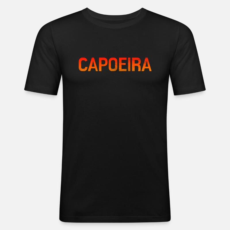 Capoeira - Männer Slim Fit T-Shirt - Schwarz