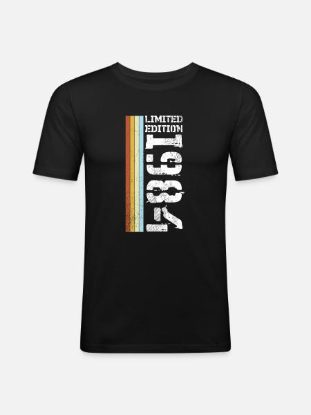 Limited Edition Retro 1984 - Men's Slim Fit T-Shirt - black