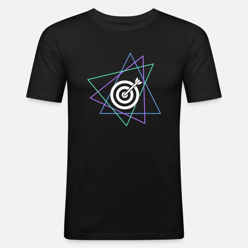 darts - Männer Slim Fit T-Shirt - Schwarz