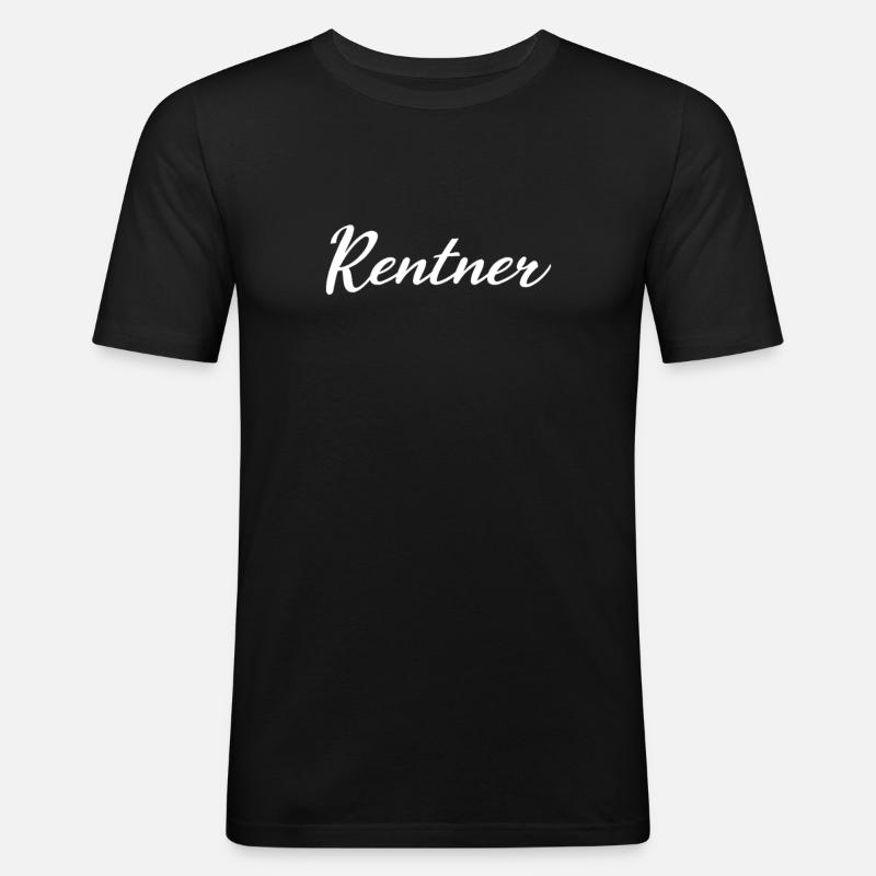 Rentner - Männer Slim Fit T-Shirt - Schwarz