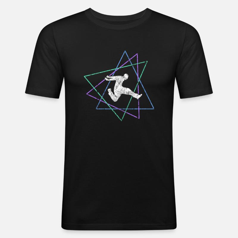Parkour - Männer Slim Fit T-Shirt - Schwarz