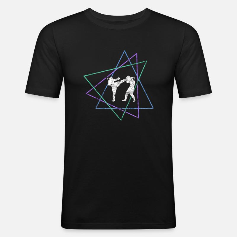 Kampfsport - Männer Slim Fit T-Shirt - Schwarz
