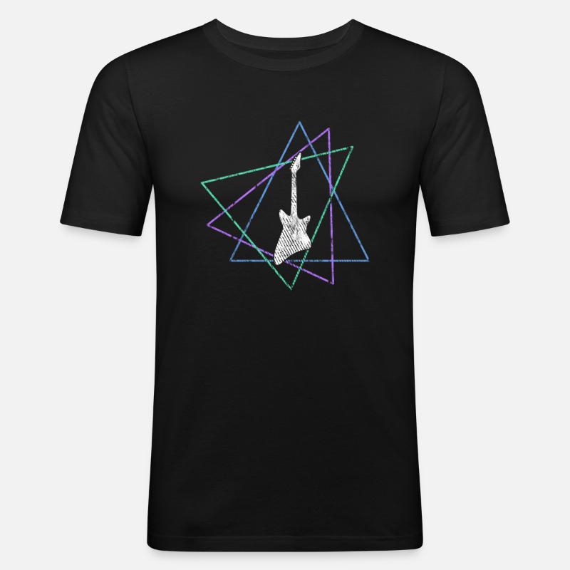 Rock - Männer Slim Fit T-Shirt - Schwarz