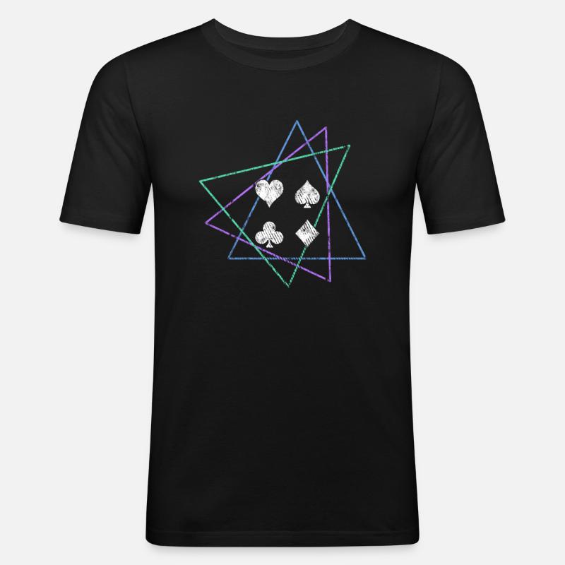 Schach - Männer Slim Fit T-Shirt - Schwarz