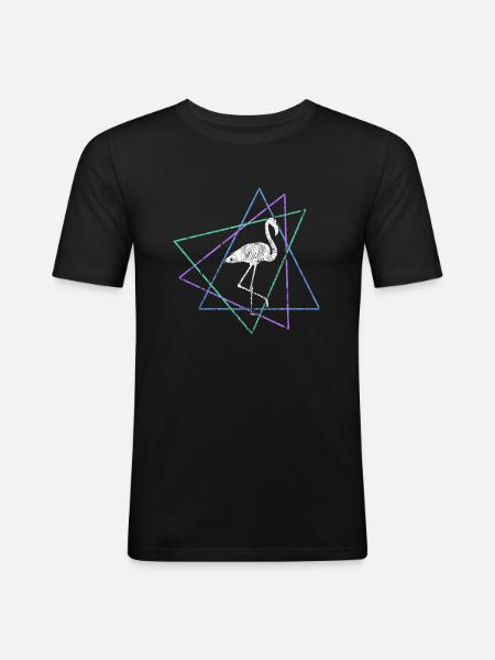 Flamant - T-shirt près du corps Homme - noir