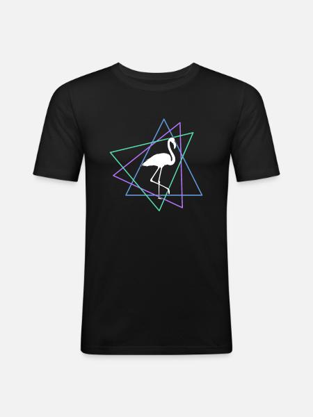 Flamant - T-shirt près du corps Homme - noir