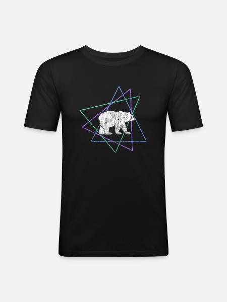 Bear - Men's Slim Fit T-Shirt - black
