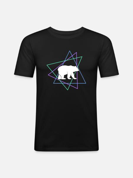 Ours - T-shirt près du corps Homme - noir