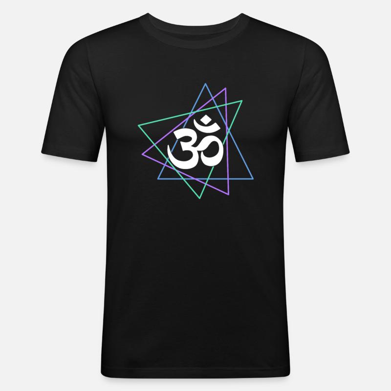 Meditation - Männer Slim Fit T-Shirt - Schwarz