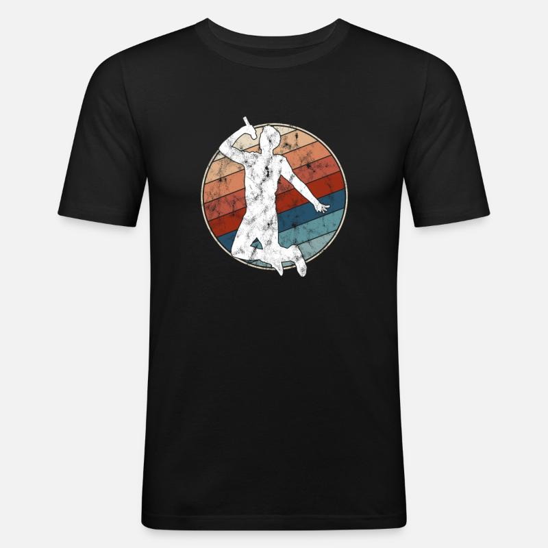 Singen Retro - Männer Slim Fit T-Shirt - Schwarz