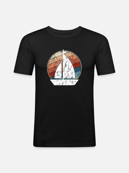 Sailing Retro - Men's Slim Fit T-Shirt - black