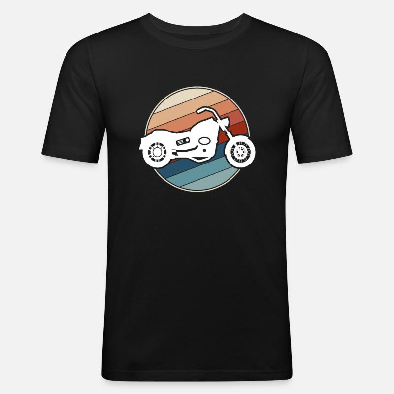 Motorcycle Retro - Men's Slim Fit T-Shirt - black