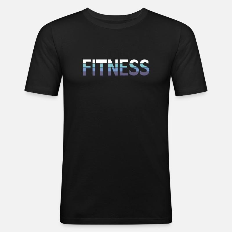 Fitness - Männer Slim Fit T-Shirt - Schwarz
