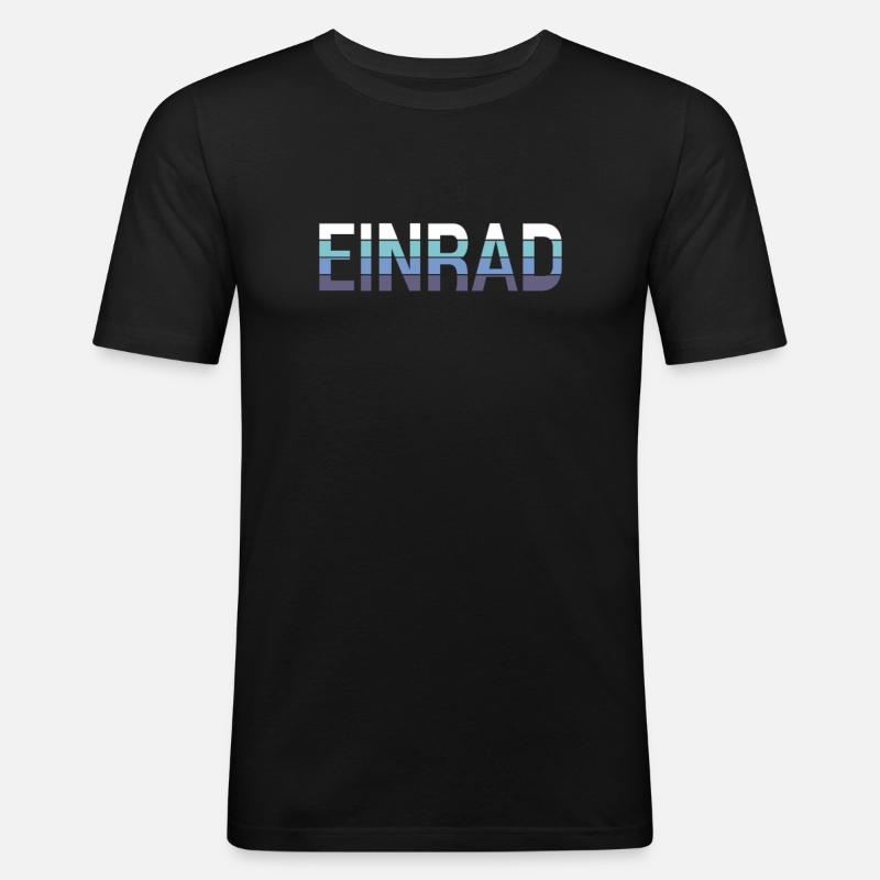 Einrad - Männer Slim Fit T-Shirt - Schwarz