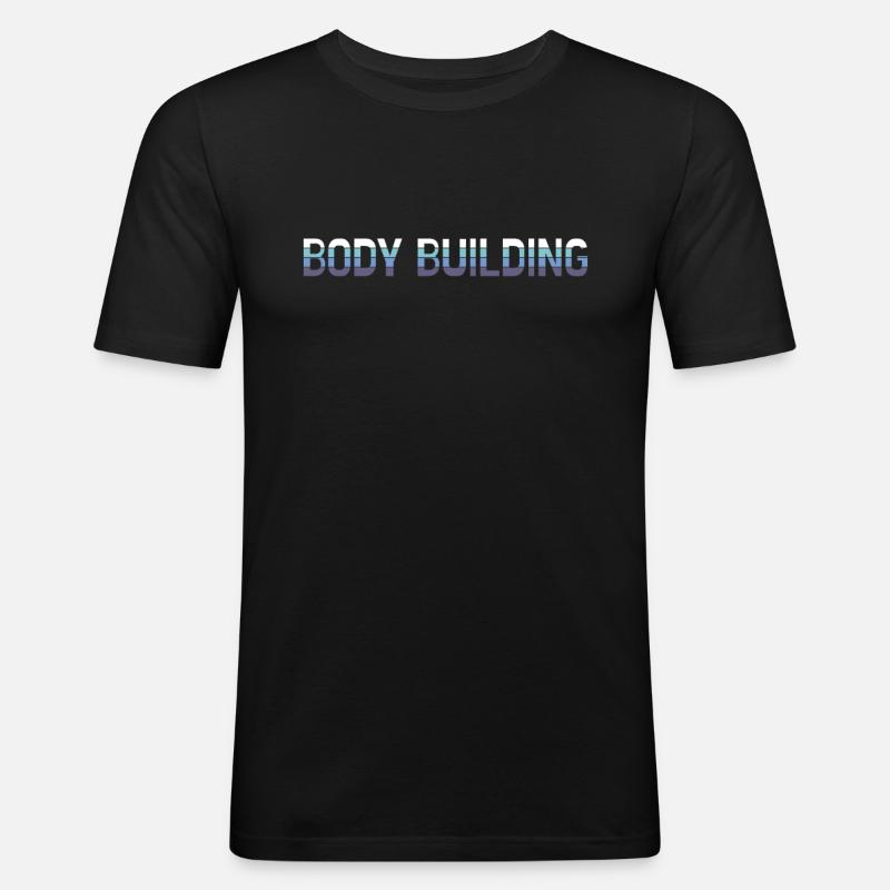 Body building - Männer Slim Fit T-Shirt - Schwarz