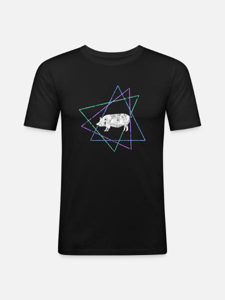 Pig - Men's Slim Fit T-Shirt - black