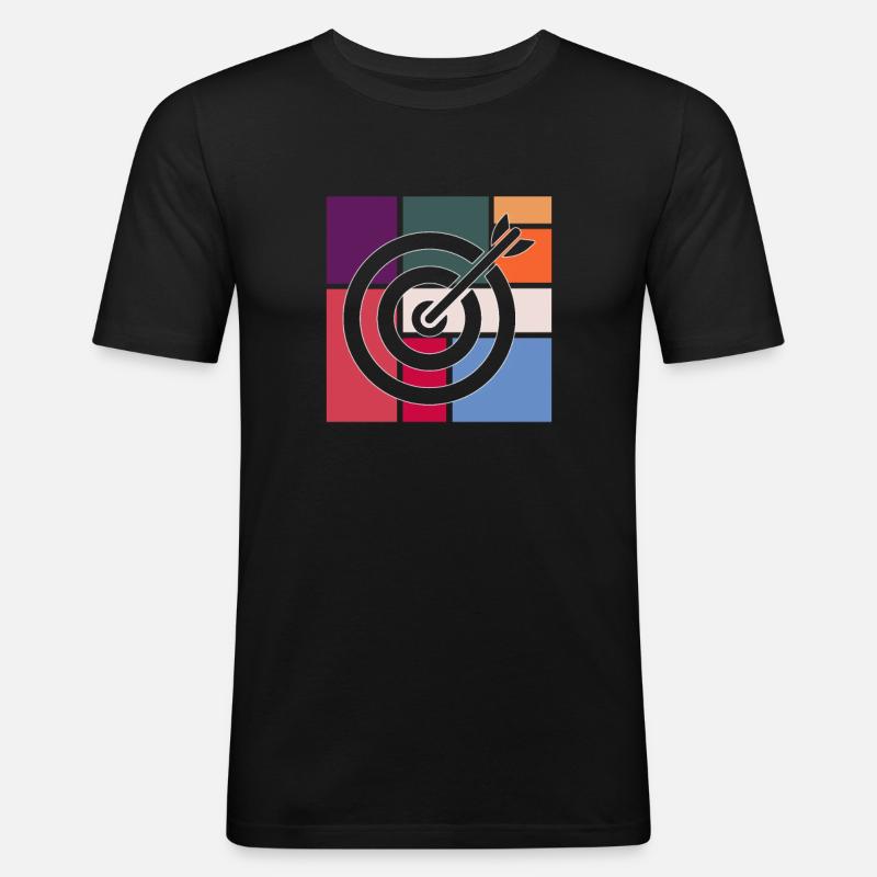 Darts - Männer Slim Fit T-Shirt - Schwarz