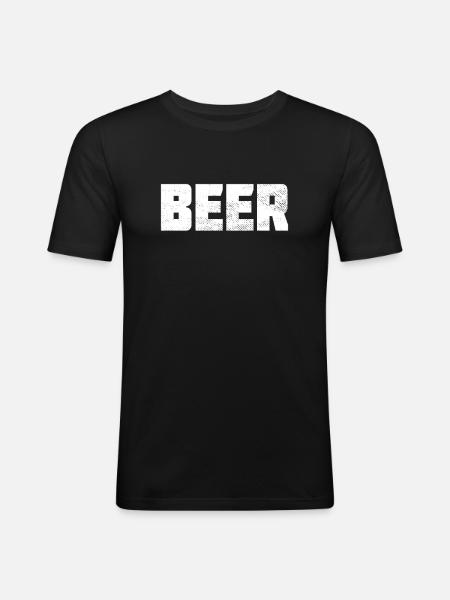 Beer - Men's Slim Fit T-Shirt - black