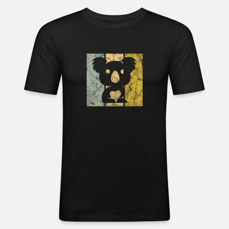 Koala - Männer Slim Fit T-Shirt - Schwarz