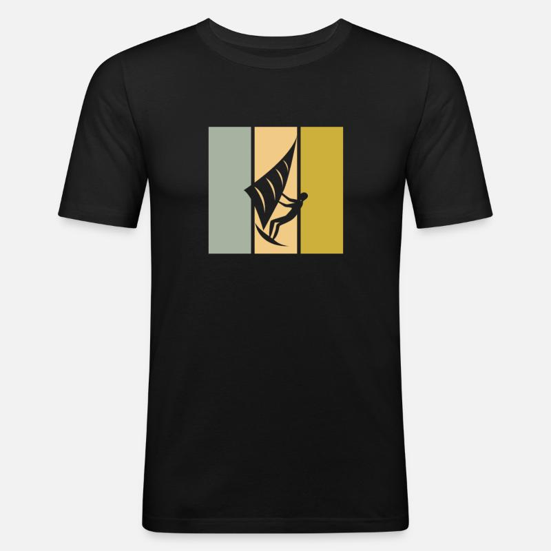 Kite - Männer Slim Fit T-Shirt - Schwarz