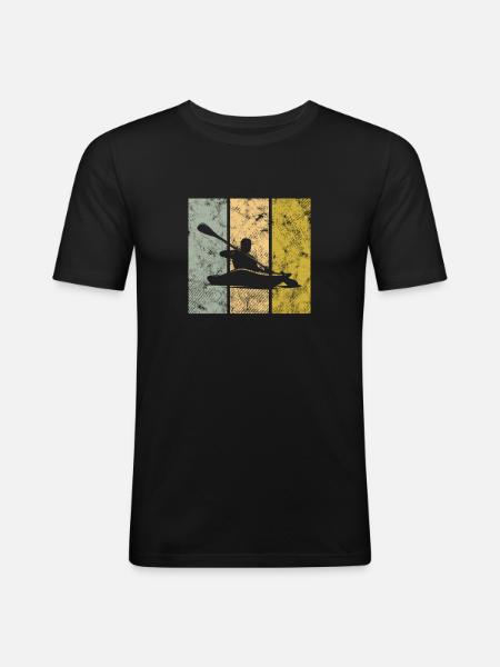 Kanu - Männer Slim Fit T-Shirt - Schwarz