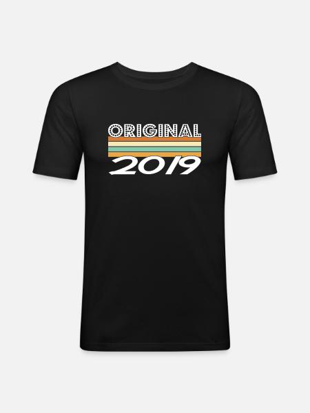 Limited Edition 2019 - Männer Slim Fit T-Shirt - Schwarz