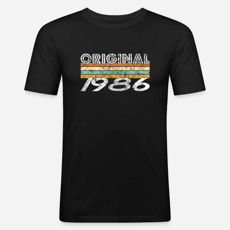 Original 1986 - Männer Slim Fit T-Shirt - Schwarz