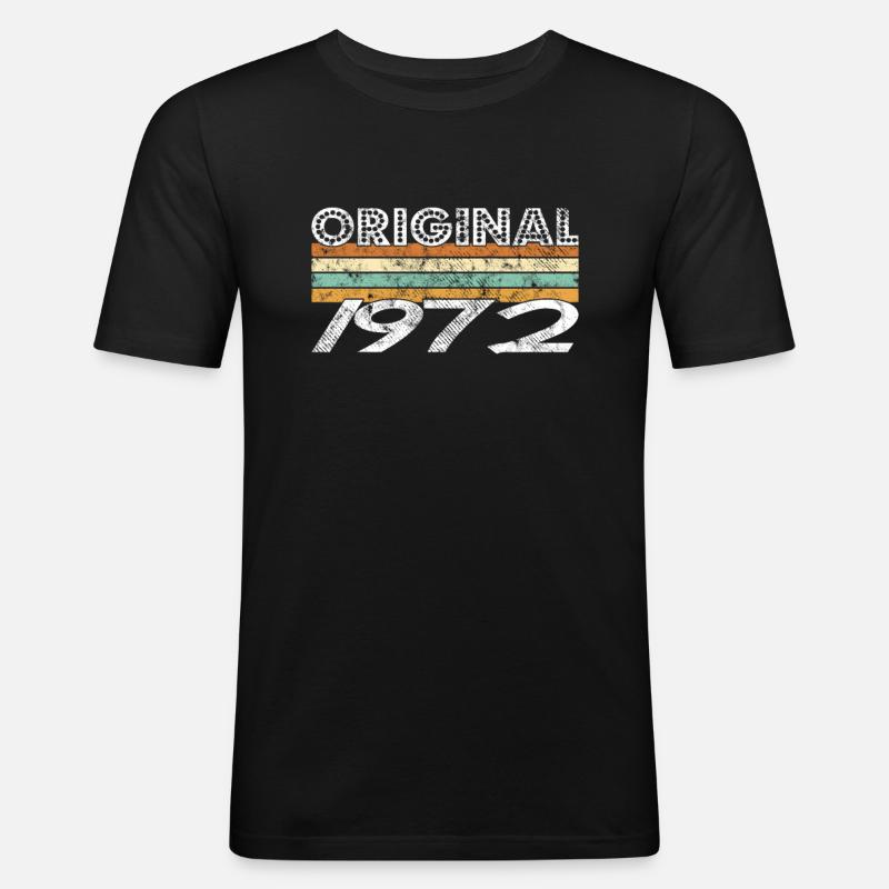 Original 1972 - Männer Slim Fit T-Shirt - Schwarz