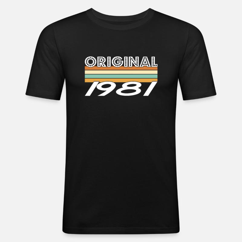 Original 1981 - Männer Slim Fit T-Shirt - Schwarz