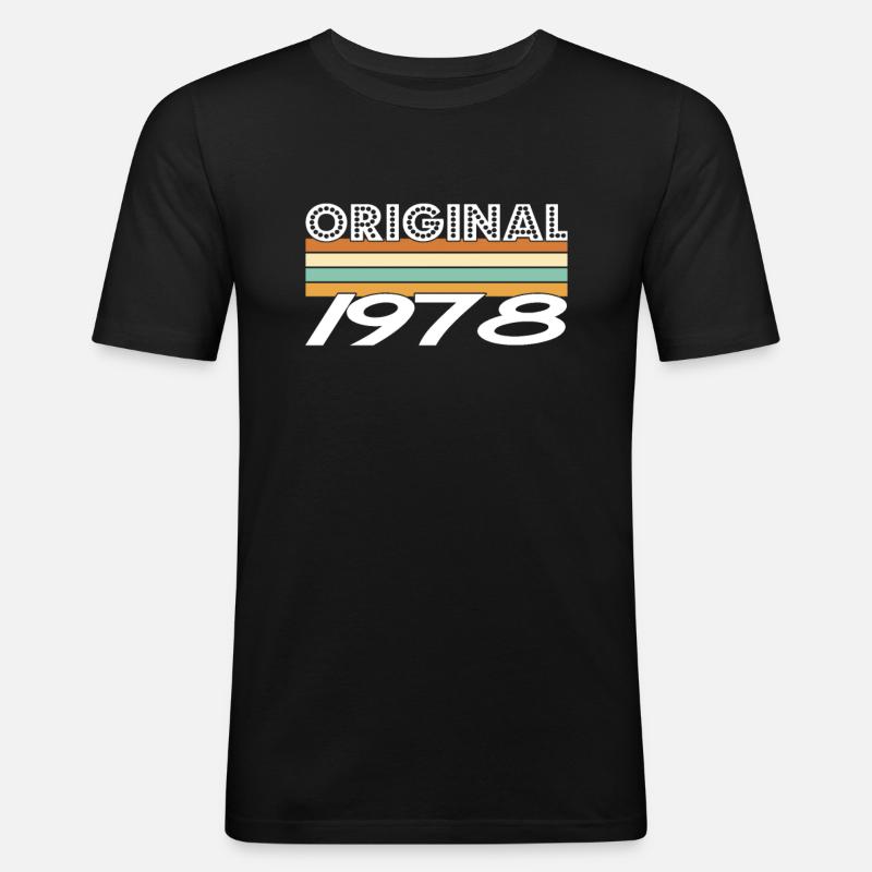 Original 1978 - Männer Slim Fit T-Shirt - Schwarz