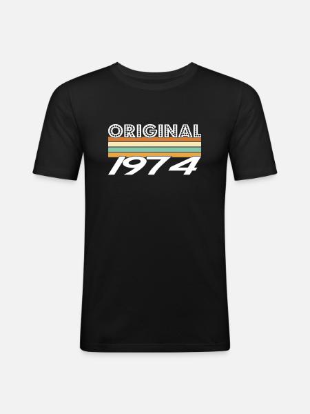 Original 1974 - Men's Slim Fit T-Shirt - black