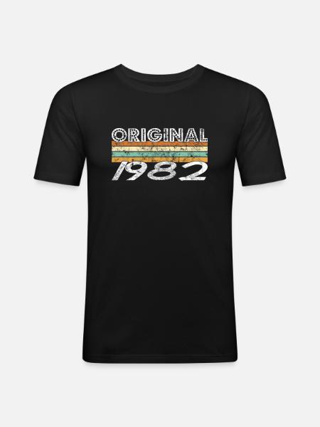 Original 1982 - T-shirt près du corps Homme - noir