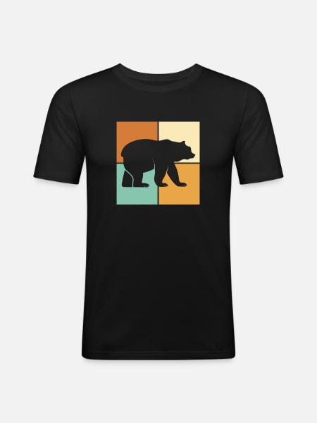 Bear - Men's Slim Fit T-Shirt - black