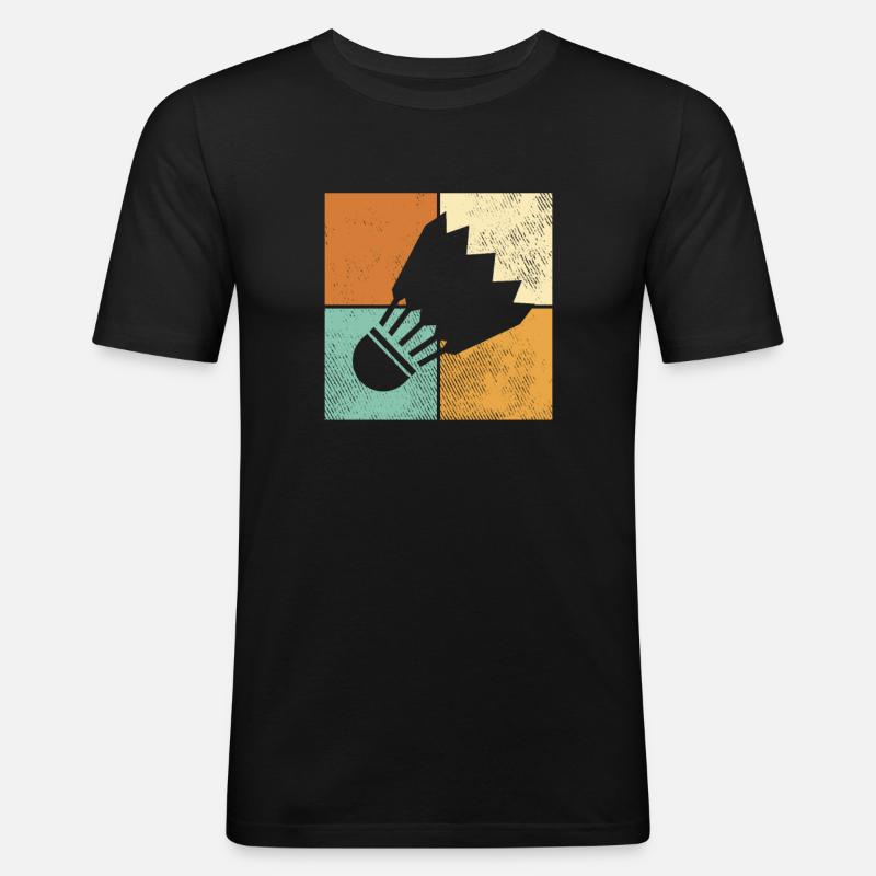 Federball - Männer Slim Fit T-Shirt - Schwarz