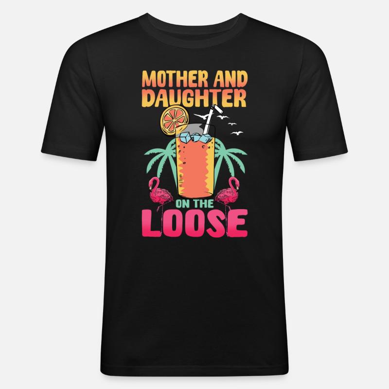 Mutter-tochter-mutter-tochter-reise 2024 - Männer Slim Fit T-Shirt - Schwarz